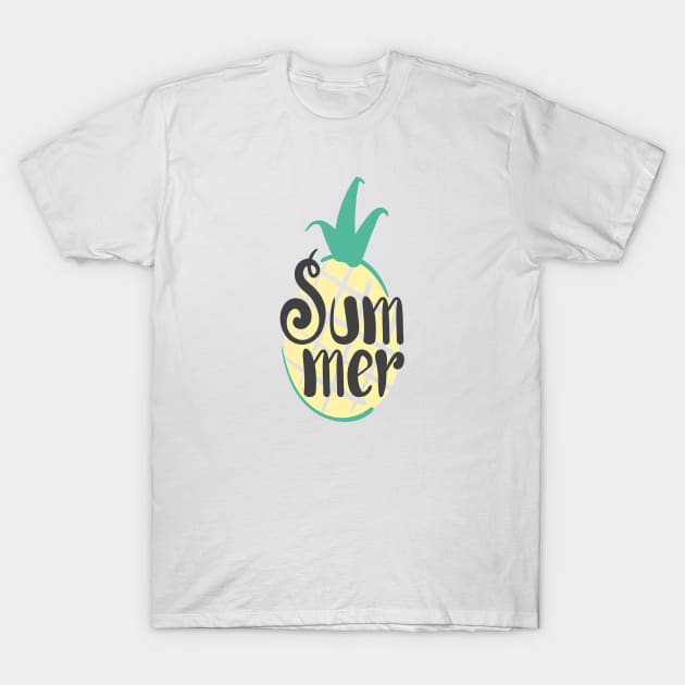 Cute Summer Season With Pineapple T-Shirt by Artmoo